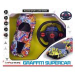 מכונית ספורט גרפיטי 1:14 שלט רחוק - סוללות