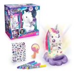 קאנאל מנורת חד קרן לקישוט עם שיער להדבקה ומעמד