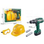 סט כלי עבודה כולל קסדה ומשקפי מגן