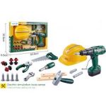 סט כלים ענק+מקדחה חשמלית קסדה + 17 אביזרים