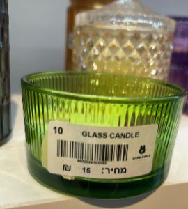 شمعة زجاج glass candle – תמונה 1