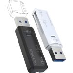 قارئ بطاقات ذاكرة 2 في 1 موديل CRD-012 من Octopus - أسود