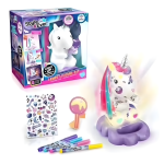 علبة مصباح يونيكورن للزينة مع شعر للتركيب وقاعدة