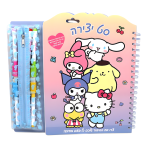 طقم إبداع مع مقلمة وماركرات قابلة للمسح هيلو كيتي وأصدقاء