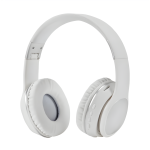 سماعات بلوتوث لون أبيض مع رمادي