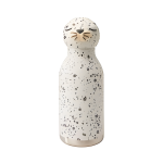 زجاجة حرارية أسوبو بستي أبيض منقط مطفي كلب بحر ستانلس ساخن/بارد 460 مل مع شفاط