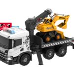 SCANIA משאית גורר מחפרון גדולה 48סמ פריקשן אורות וצלילים