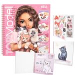 טופ מודל חוברת צביעה ומדבקות Sticerworld KITTY and DOGGY