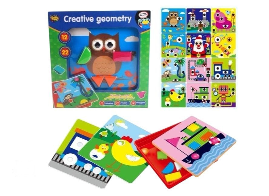 פאזל + כפתורים Creative Geometry פאזל + כפתורים Creative Geometry – תמונה 1