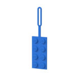 ⁦לגו תג לתיק - לבנת 2x4 אייקונית בצבע כחול (52001)⁩ – תמונה ⁦2⁩