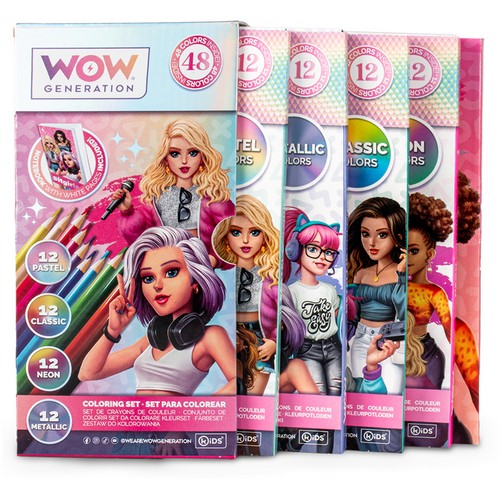 Set 48 coloured pencils with notebook WOW Generation Set 48 coloured pencils with notebook WOW Generation – תמונה 1