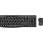 מקלדת ועכבר אלחוטיים Logitech MK295 Silent בצבע אפור בעברית ואנגלית