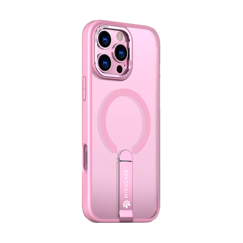 כיסוי MAGSAFE ל-iPhone 16 Pro Max בצבע ורוד דגם MIRASTAND מבית Miracase כיסוי MAGSAFE ל-iPhone 16 Pro Max בצבע ורוד דגם MIRASTAND מבית Miracase – תמונה 1