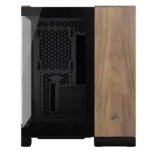 מארז CORSAIR 6500X Mid‑Tower Dual Chamber – שחור עם פאנלים מעץ אגוז