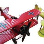 דגם מטוס עשוי מתכת עבודת יד במידה 30X27X14
