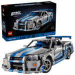 ⁦לגו Technic - מכונית 2Fast 2 Furious Nissan Skyline GT-R (R34) (42210)⁩ – תמונה ⁦2⁩